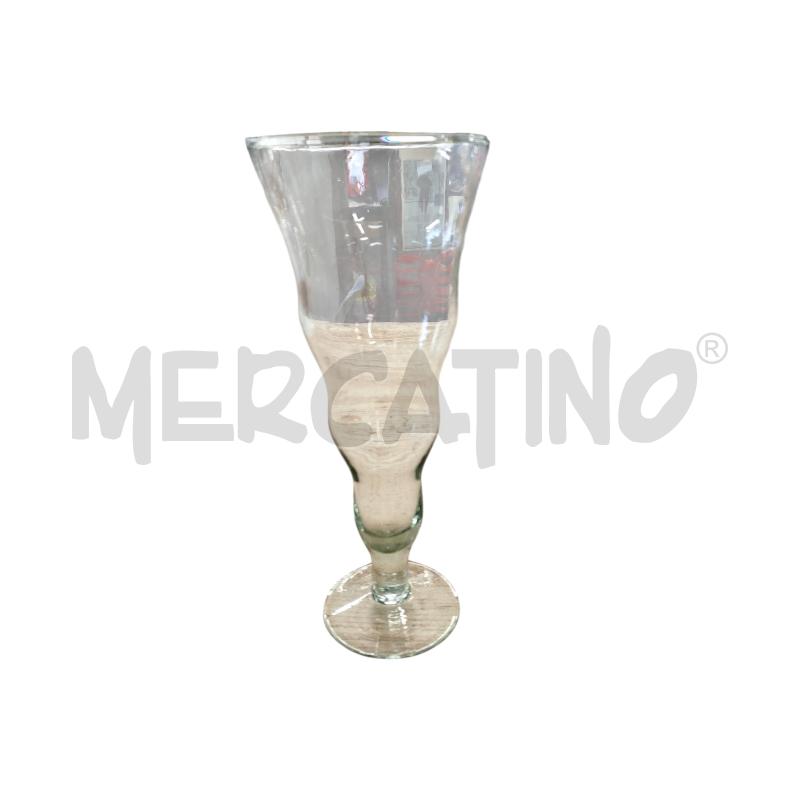 CALICE/ VASO VETRO SOFFIATO VERDINO | Mercatino dell'Usato Chieri 1