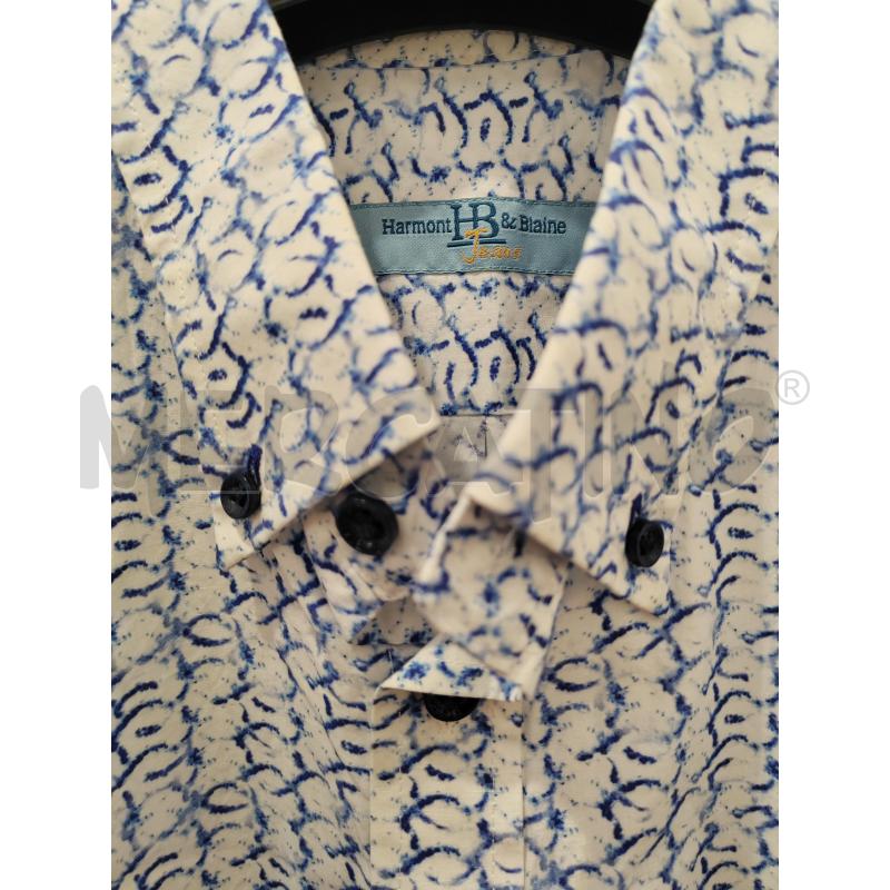 CAMICIA UOMO HARMONT&BLAINE BIANCA FANT CERCH BLU | Mercatino dell'Usato Chieri 3