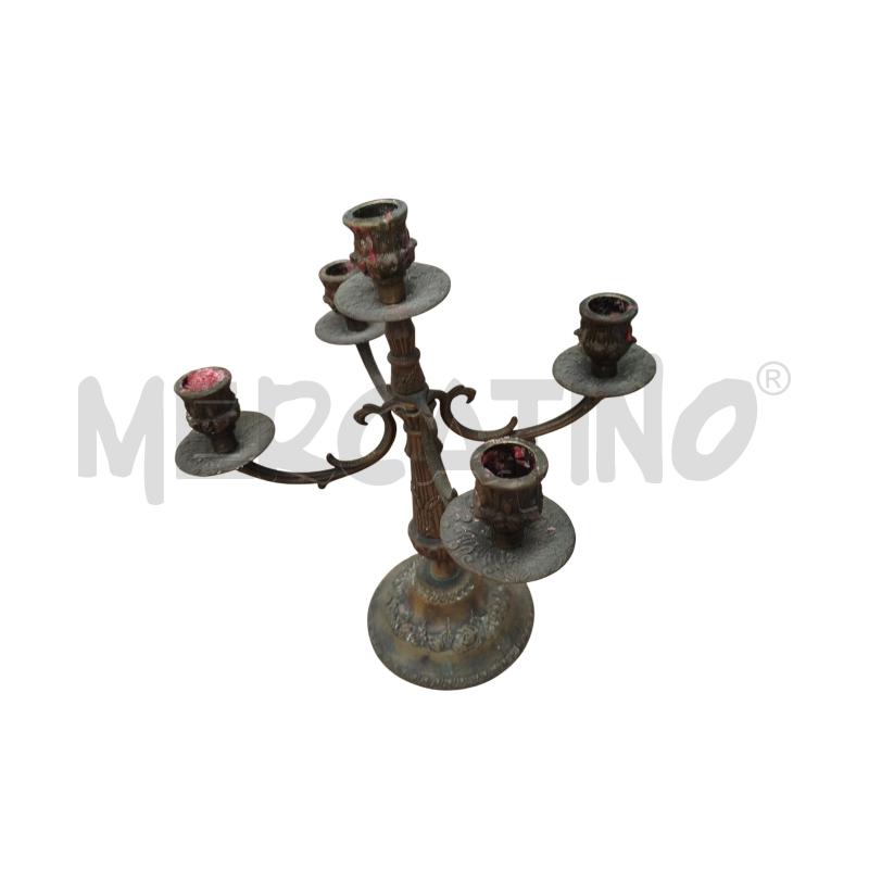 CANDELABRO 5 PUNTI LUCI OTTONE | Mercatino dell'Usato Chieri 2