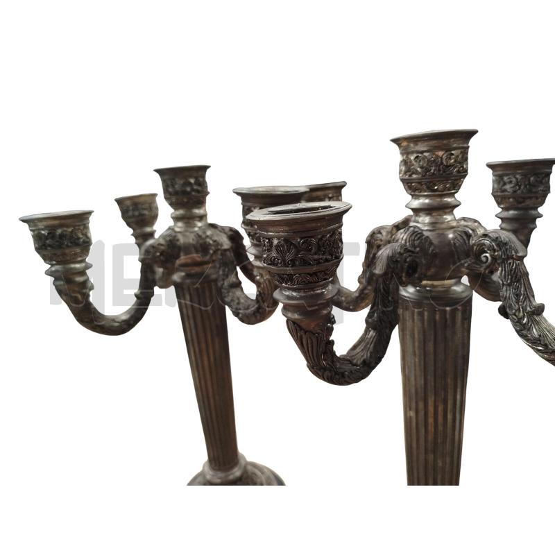 CANDELABRO COPPIA SBIANCATI 5 POSTI L'UNO | Mercatino dell'Usato Chieri 2