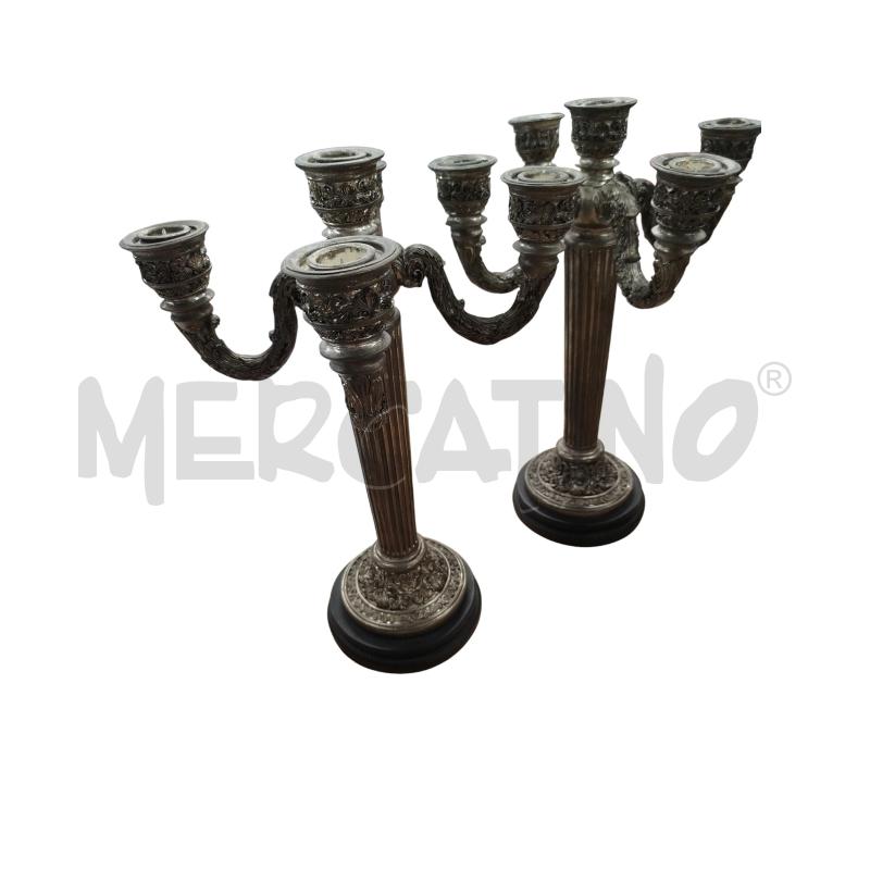 CANDELABRO COPPIA SBIANCATI 5 POSTI L'UNO | Mercatino dell'Usato Chieri 4