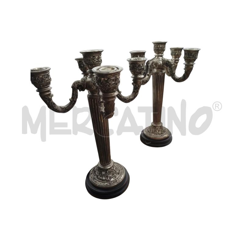 CANDELABRO COPPIA SBIANCATI 5 POSTI L'UNO | Mercatino dell'Usato Chieri 5