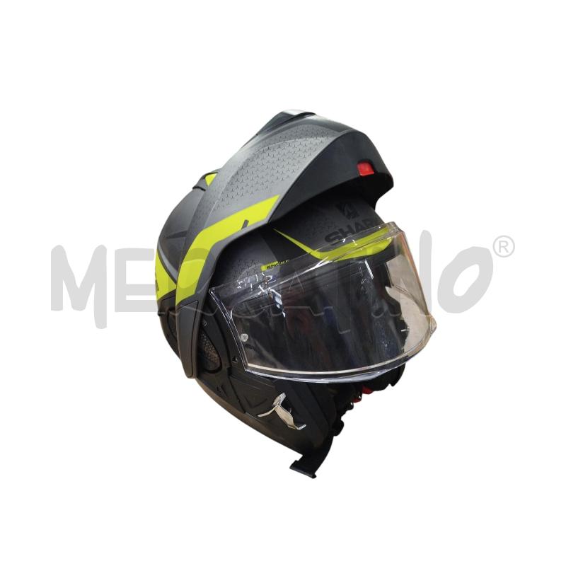 CASCO MOTO MODULARE SHARK GRIGIO NERO GIALLO FLUO | Mercatino dell'Usato Chieri 1