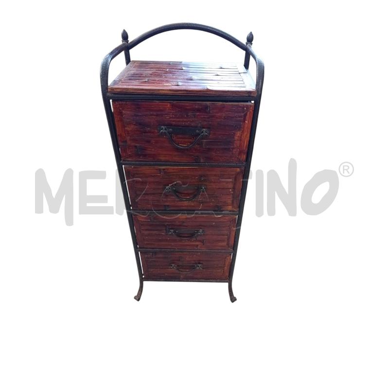 CASSETTIERA PICCOLA STRUT. METALLO + CASSETTI LEGNO | Mercatino dell'Usato Chieri 1