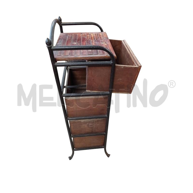 CASSETTIERA PICCOLA STRUT. METALLO + CASSETTI LEGNO | Mercatino dell'Usato Chieri 3