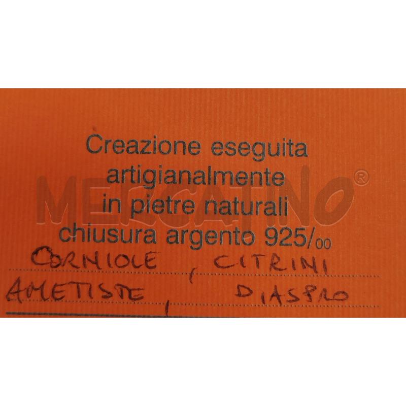 COLLANA PIETRE ARANCIO VIOLA TRASP OPHELIA GANCIO ARG | Mercatino dell'Usato Chieri 3