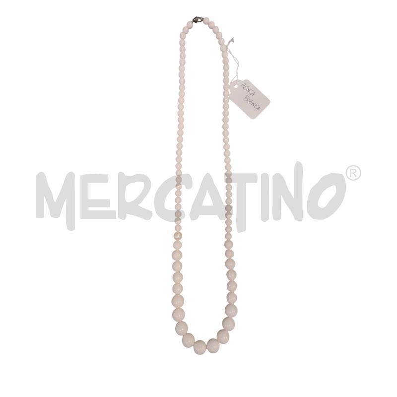 COLLANA SFERE BIANCHE AGATA | Mercatino dell'Usato Chieri 1