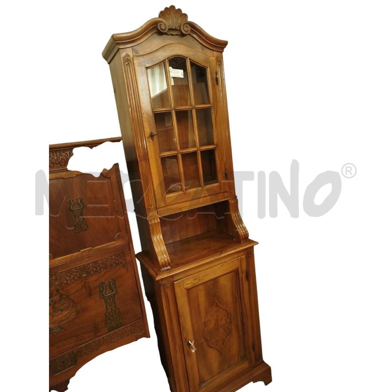 COLONNA VETRINETTA 1 ANTA LEGNO CORNCIE SUPERIORE | Mercatino dell'Usato Chieri 1
