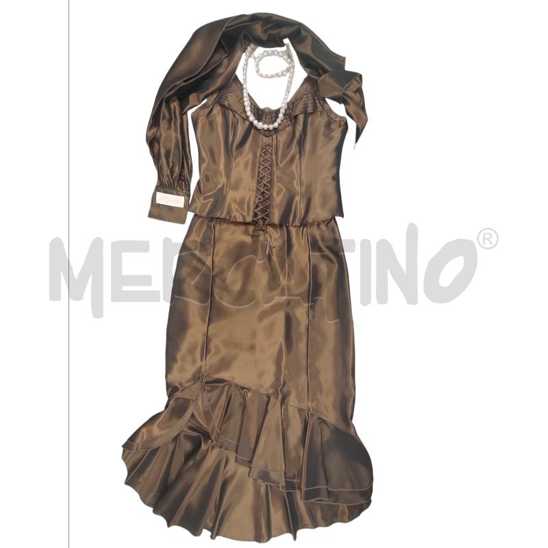 COMPLETO DONNA 3PZ MARRONE CANGIANTE ARABESQUE | Mercatino dell'Usato Chieri 1