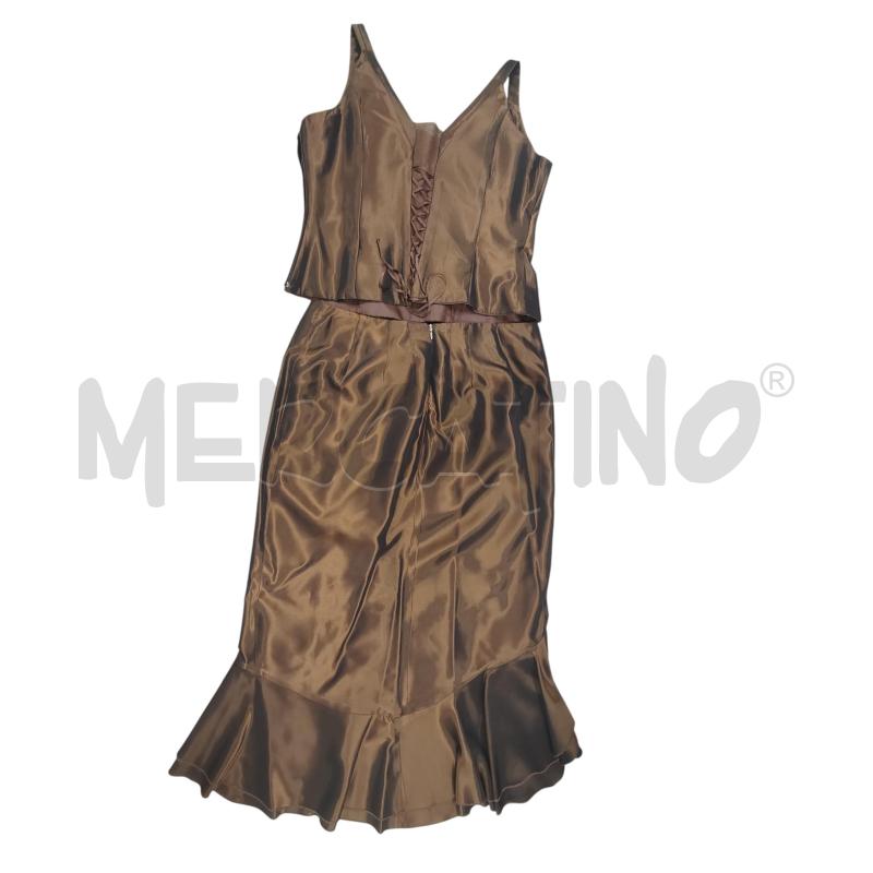 COMPLETO DONNA 3PZ MARRONE CANGIANTE ARABESQUE | Mercatino dell'Usato Chieri 2