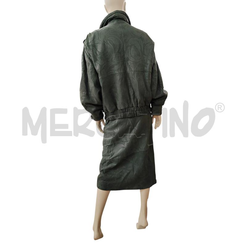COMPLETO DONNA VERDE PELLE GIACCA+GONNA | Mercatino dell'Usato Chieri 2