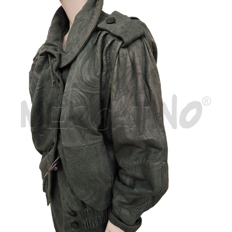 COMPLETO DONNA VERDE PELLE GIACCA+GONNA | Mercatino dell'Usato Chieri 3