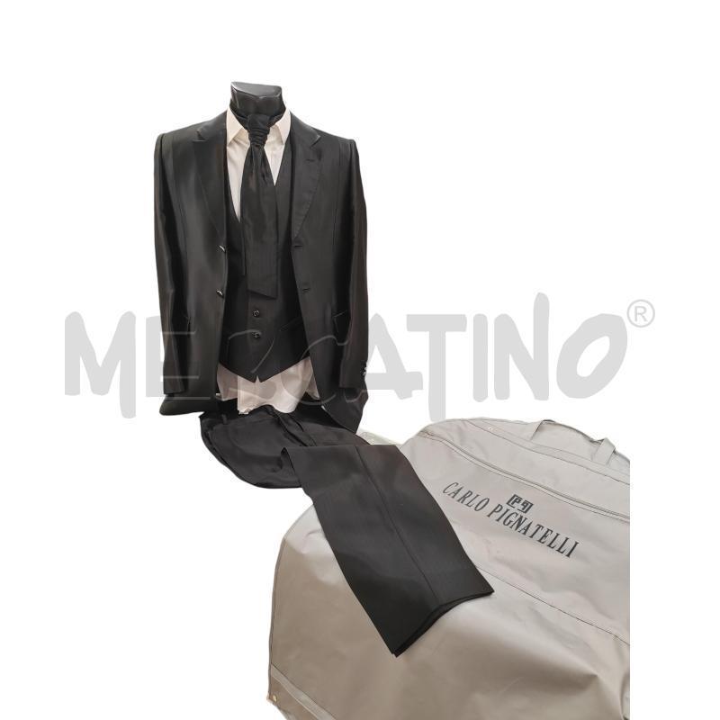 COMPLETO UOMO 5PZ PIGNATELLI BLU SCURO RIGATO | Mercatino dell'Usato Chieri 1