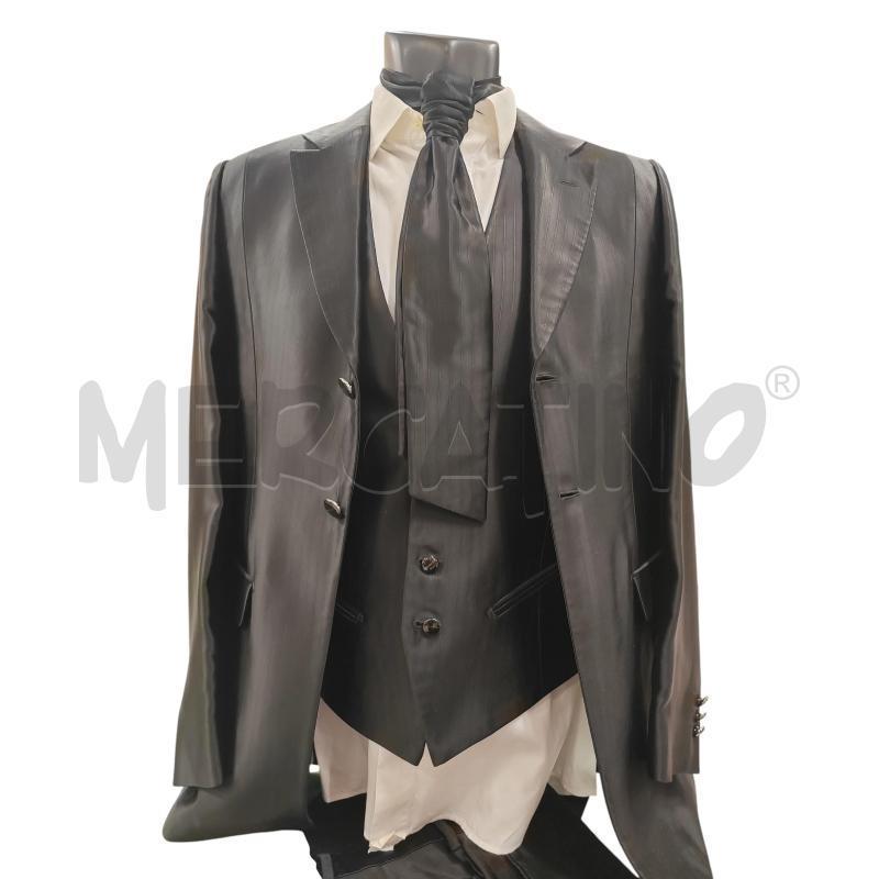 COMPLETO UOMO 5PZ PIGNATELLI BLU SCURO RIGATO | Mercatino dell'Usato Chieri 2