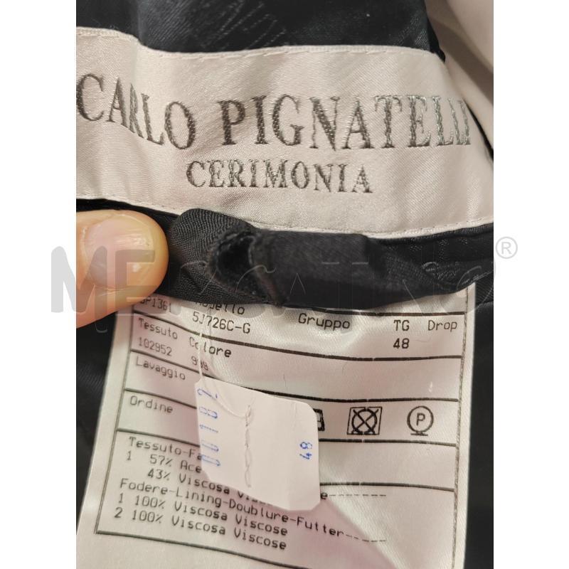 COMPLETO UOMO 5PZ PIGNATELLI BLU SCURO RIGATO | Mercatino dell'Usato Chieri 4