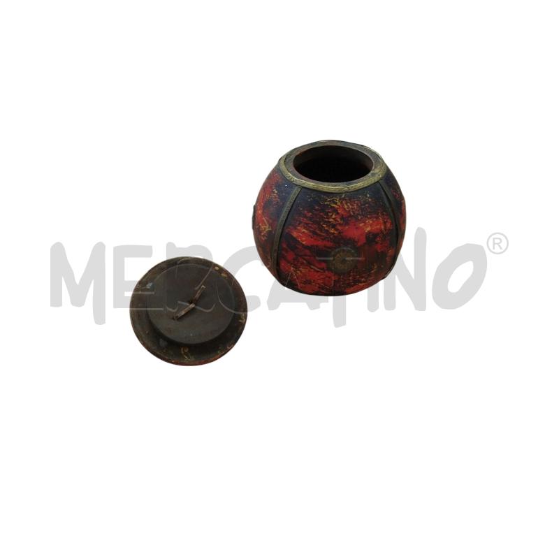 CONTENITORE ARANCIO PARTE OTTONATA ESTERNO | Mercatino dell'Usato Chieri 2