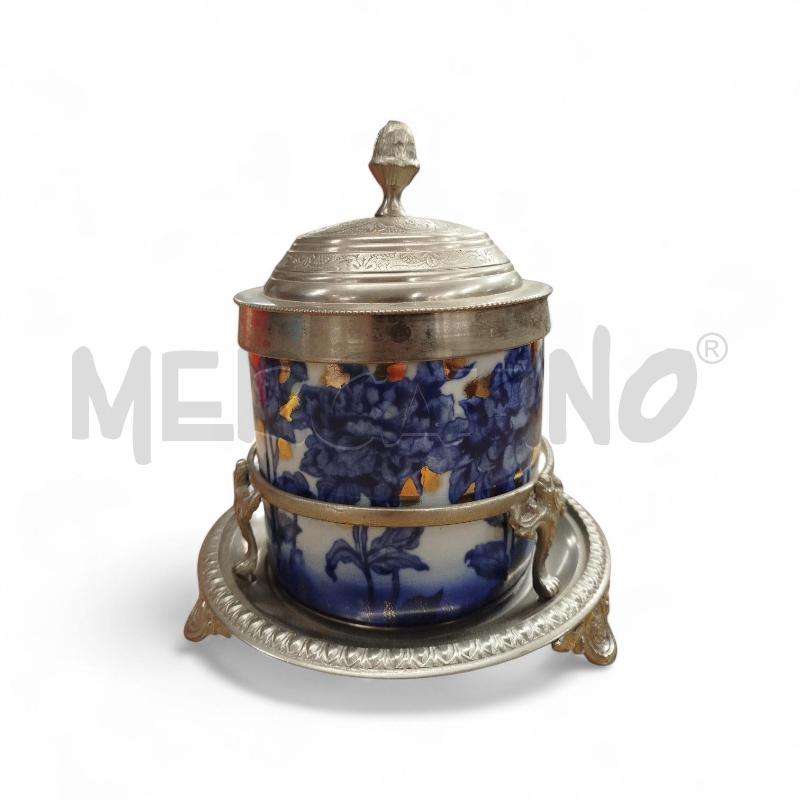CONTENITORE CERAMICA DISEGNI BLU PARTE FERRO ROYAL | Mercatino dell'Usato Chieri 1