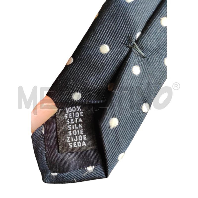 CRAVATTA BLU SCURO POIS BIANCHI CACHAREL | Mercatino dell'Usato Chieri 3