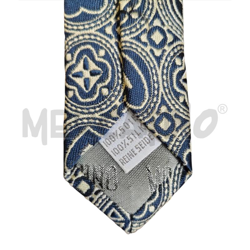 CRAVATTA MOSCHINO BLU CUORE QUADRIFOGLIO BEIGE | Mercatino dell'Usato Chieri 3