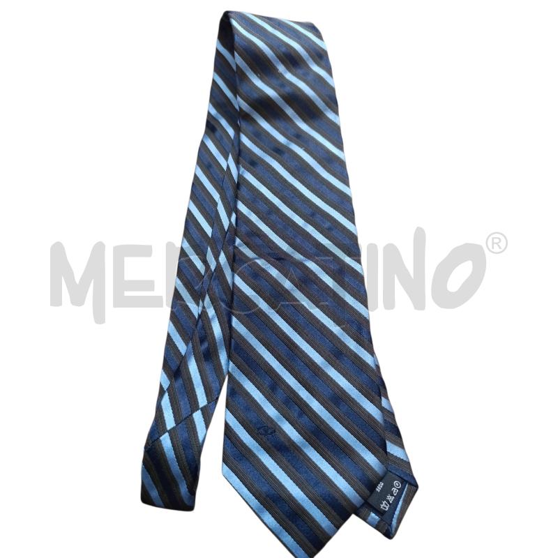 CRAVATTA RIGHE BLU AZZURRO VALENTINO | Mercatino dell'Usato Chieri 1