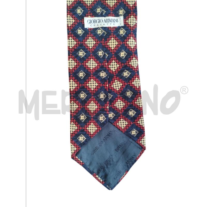 CRAVATTA ROMBI BLU BORDEAUX GIALLO ARMANI | Mercatino dell'Usato Chieri 2