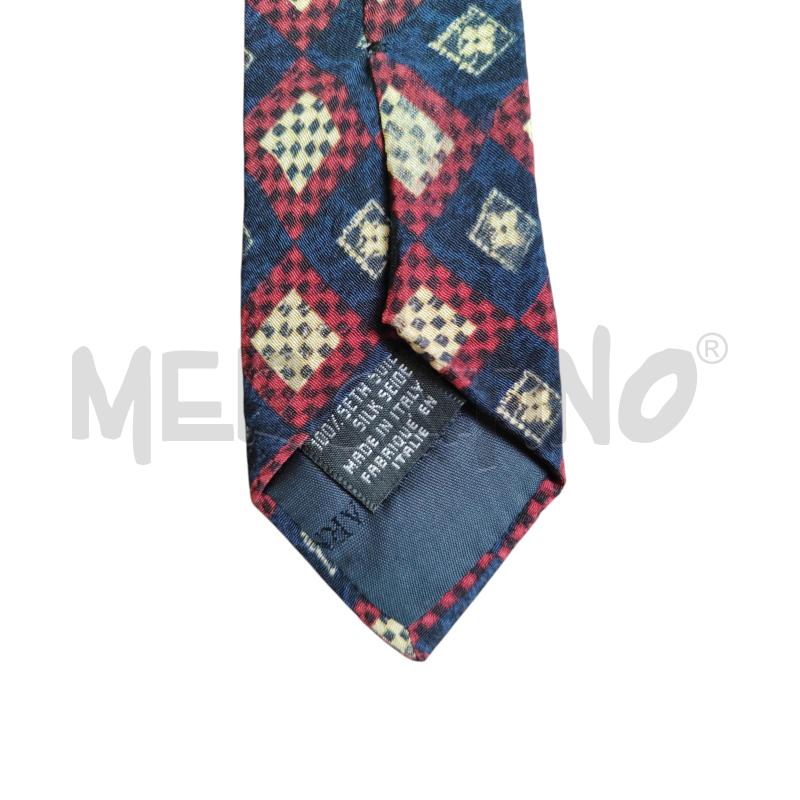 CRAVATTA ROMBI BLU BORDEAUX GIALLO ARMANI | Mercatino dell'Usato Chieri 3