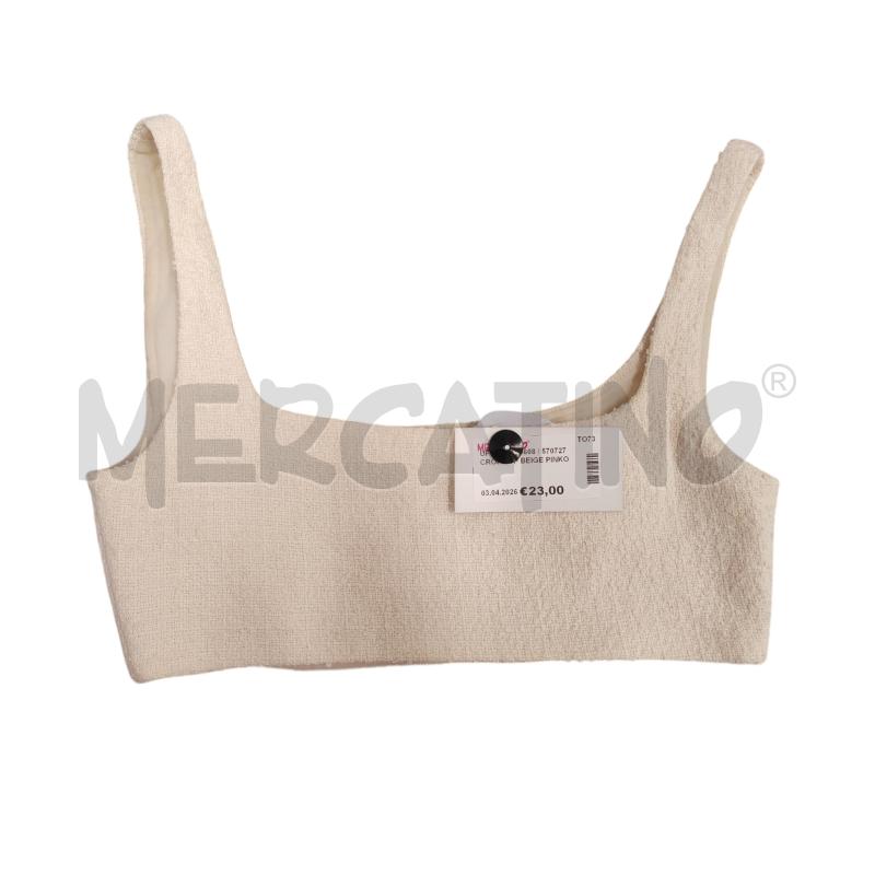 CROP TOP BEIGE PINKO  | Mercatino dell'Usato Chieri 2