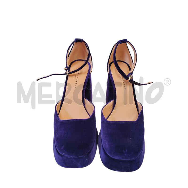 DECOLLETE VELLUTO VIOLA ROBERTO FESTA | Mercatino dell'Usato Chieri 1