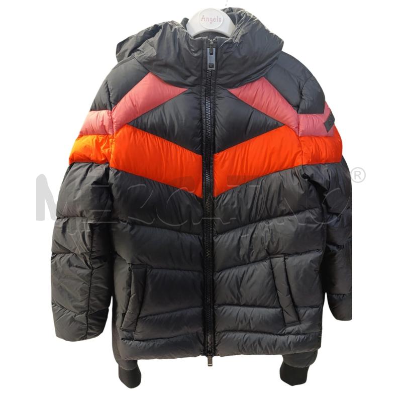 GIACCA DONNA NERA STRISCIA ARANCIO ROSA CAPP DIESEL | Mercatino dell'Usato Chieri 1