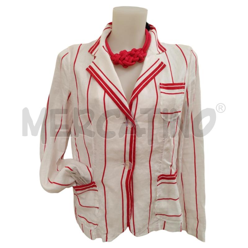 GIACCA DONNA RIGHE BIANCO ROSSO ARMANI LINO | Mercatino dell'Usato Chieri 1