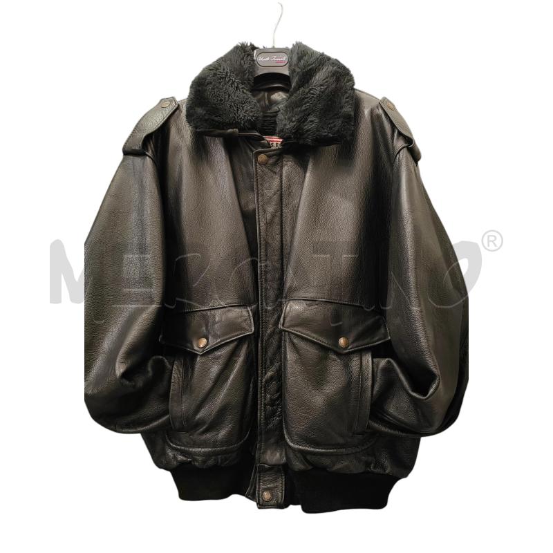 GIUBBOTTO UOMO PELLE NERO SCHOTT TG.56 | Mercatino dell'Usato Chieri 1