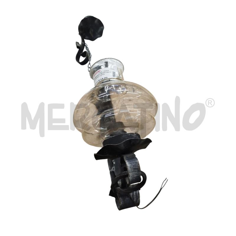 LAMPADARIO FERRO BATTUTO VETRO COPPA GRANDE | Mercatino dell'Usato Chieri 1