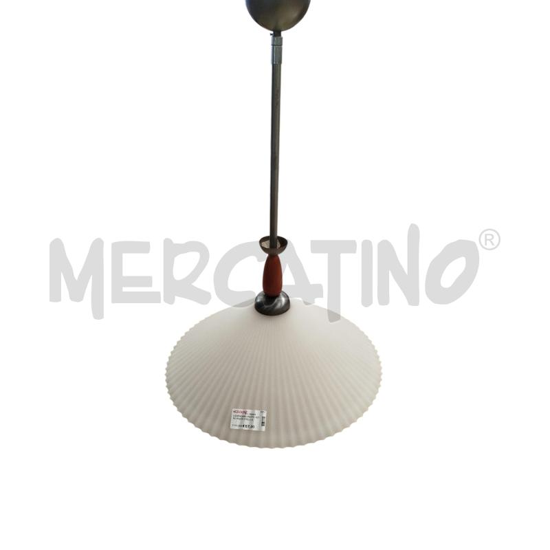 LAMPADARIO PIATTO VETRO PUNTE STELO METALLO | Mercatino dell'Usato Chieri 1