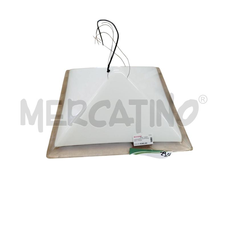 LAMPADARIO PLASTICA BIANCO TRASP. | Mercatino dell'Usato Chieri 1