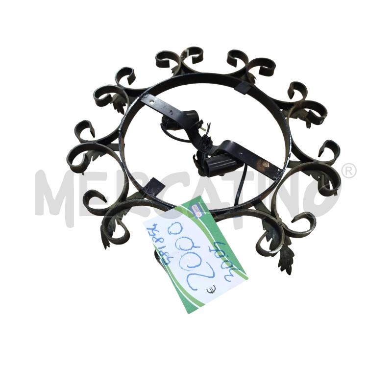 LAMPADARIO  FERRO BATTUTO NERO NO PARTE ELETTRICA E BOCCE | Mercatino dell'Usato Chieri 2
