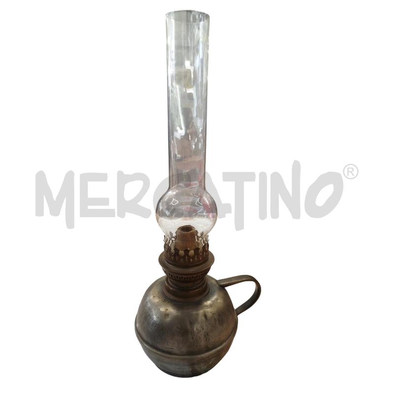 LAMPADA AD OLIO PARTE VETRO BASE METALLO 1 MANICO | Mercatino dell'Usato Chieri 1
