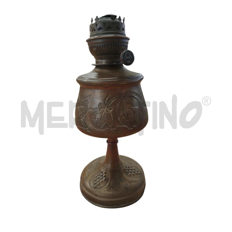 LAMPADA A OLIO NO VETRO OTTONE LAVORATO | Mercatino dell'Usato Chieri 1
