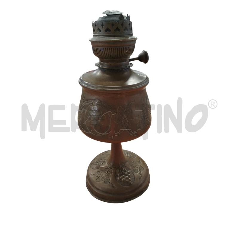 LAMPADA A OLIO NO VETRO OTTONE LAVORATO | Mercatino dell'Usato Chieri 2