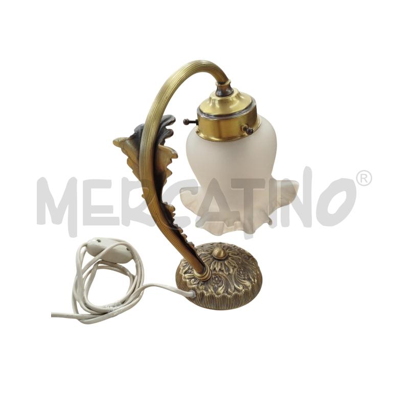 LAMPADA BASE OTTONATA BOCCIA SATINATA | Mercatino dell'Usato Chieri 2