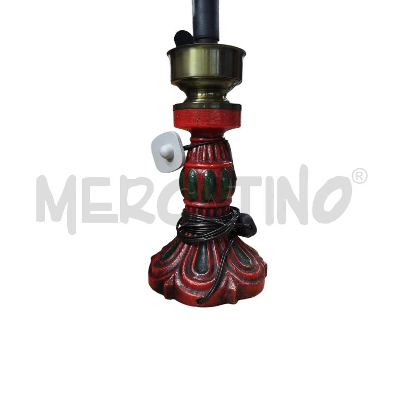 LAMPADA IN STILE NO PARALUME BASE ROSSA DEC VERDE | Mercatino dell'Usato Chieri 2