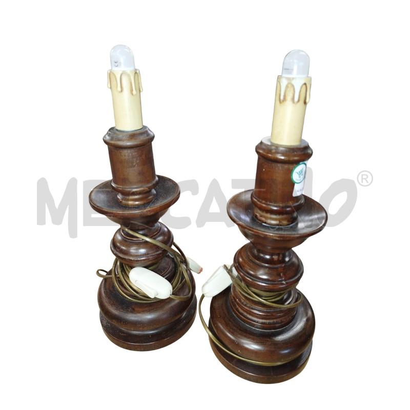 LAMPADA LEGNO DA MOBILE COPPIA | Mercatino dell'Usato Chieri 2