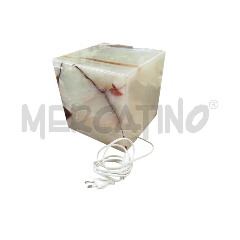 LAMPADA MARMO CREPA INTERNA CUBO | Mercatino dell'Usato Chieri 1