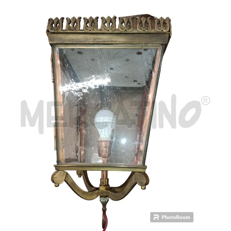LAMPIONE GENOVA PRIMI DEL 1900 RAME OTTONE RIVISTO VETRI | Mercatino dell'Usato Chieri 4