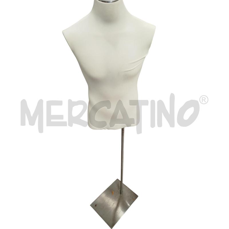 MANICHINO MEZZOBUSTO BIANCO BASE METALLO | Mercatino dell'Usato Chieri 1