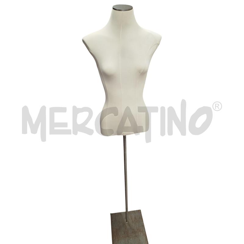 MANICHINO MEZZOBUSTO BIANCO BASE METALLO | Mercatino dell'Usato Chieri 2