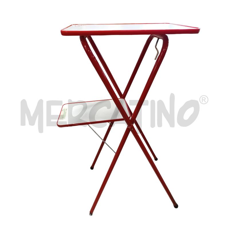 MOBILETTO DOPPIO RIPIANO ROSSO NERO PORTA PROIETTORE | Mercatino dell'Usato Chieri 1