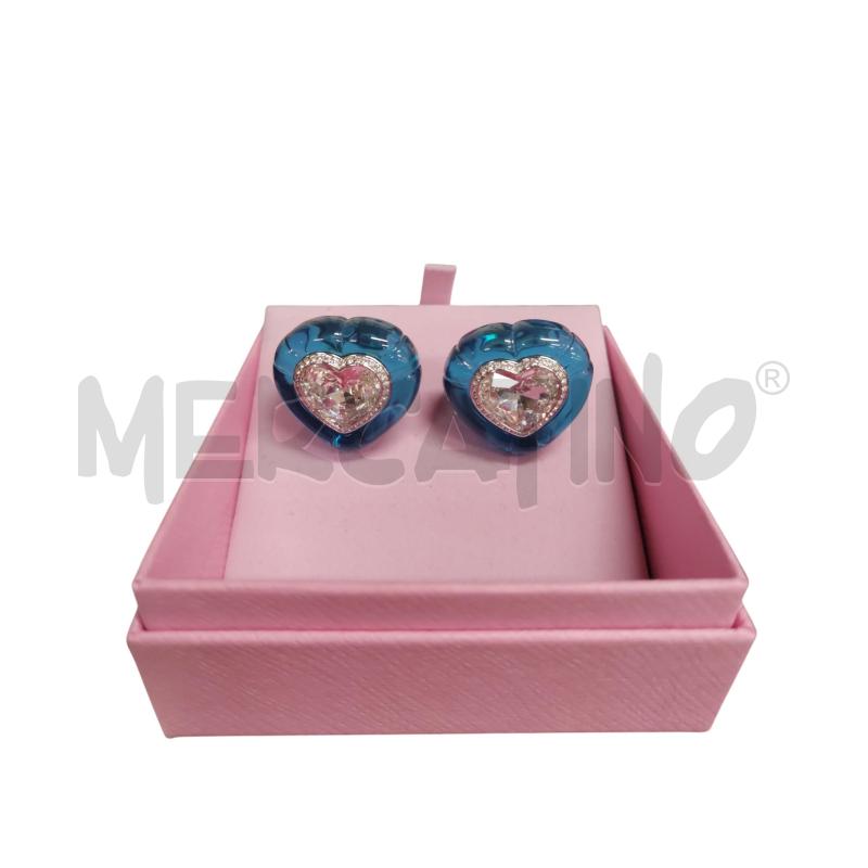 ORECCHINI SWAROVSKI CUORE AZZURRO DULCIS | Mercatino dell'Usato Chieri 1