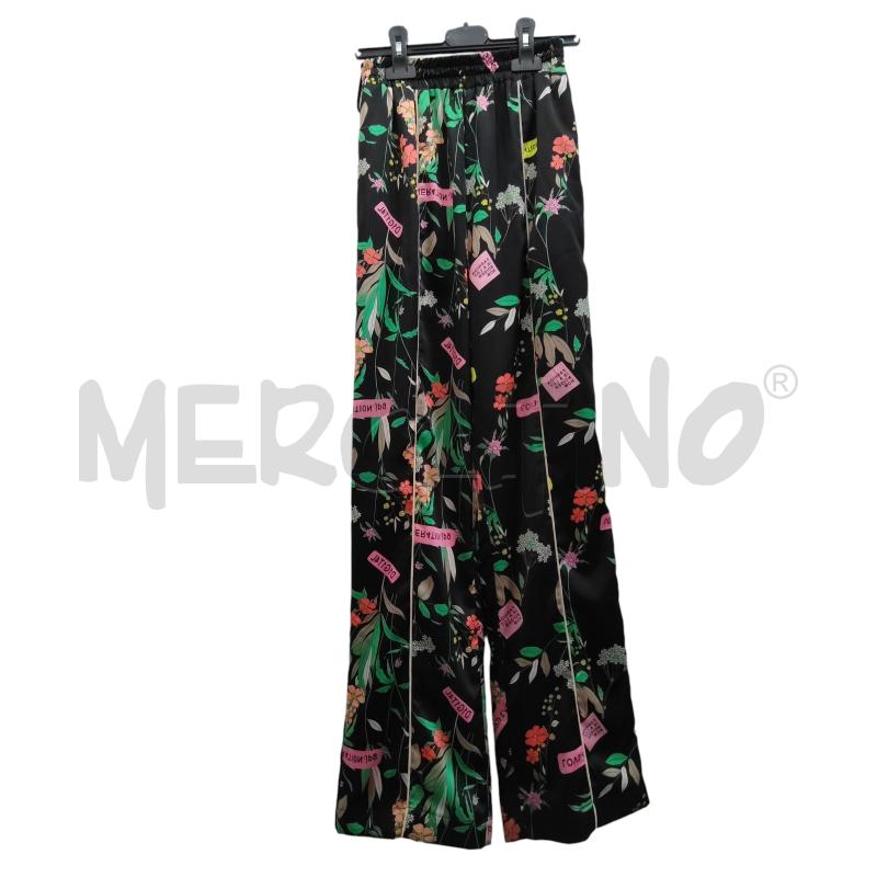 PANTALONE DONNA PINKO NERO FIORATO | Mercatino dell'Usato Chieri 1