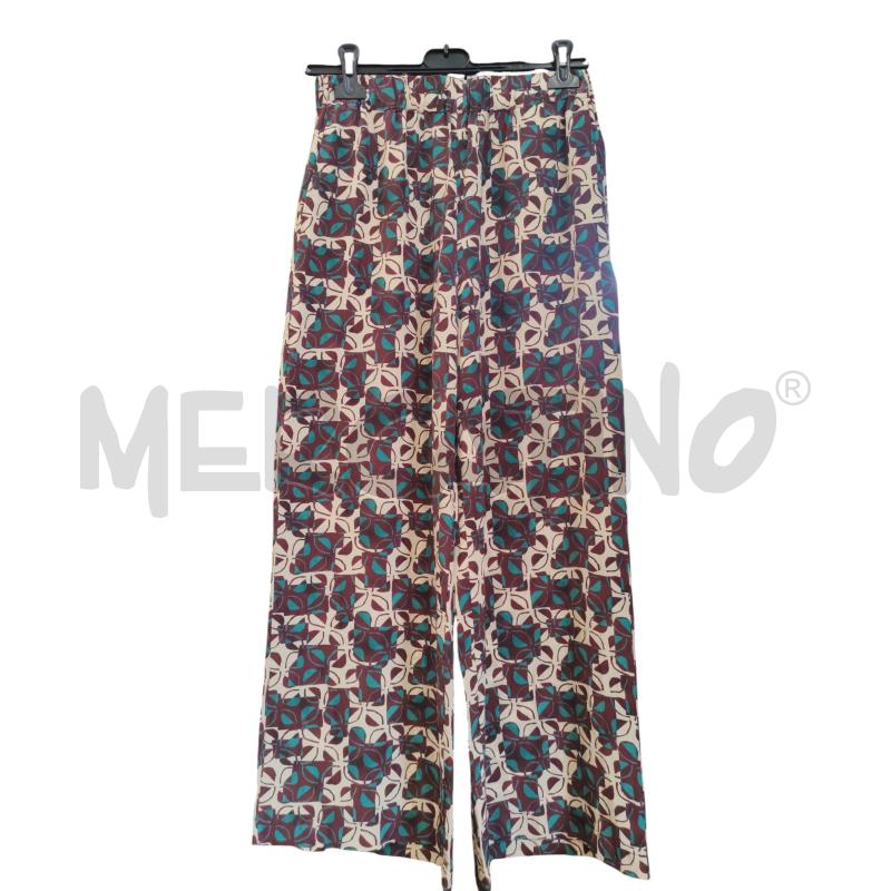 PANTALONE DONNA SETA BEIGE BORDEAUX VERDE INTREND | Mercatino dell'Usato Chieri 1