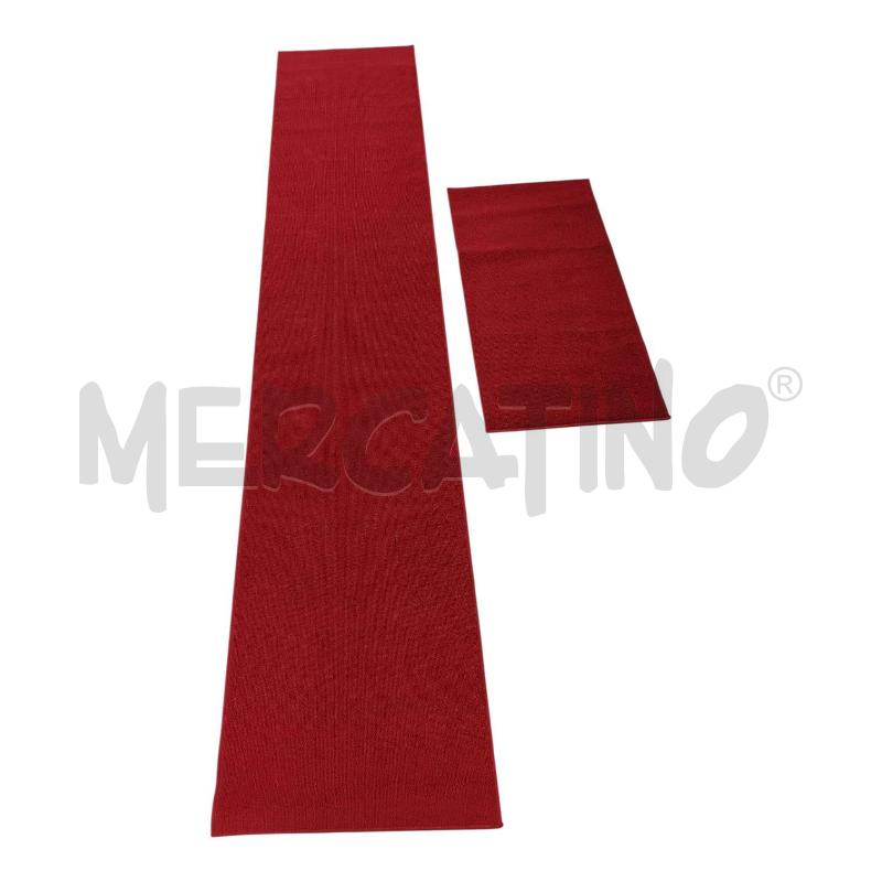PASSATOIA 2PZ ROSSA DIF GRANDE 280X58CM CIRCA PICCOLA 100X50CM | Mercatino dell'Usato Chieri 1